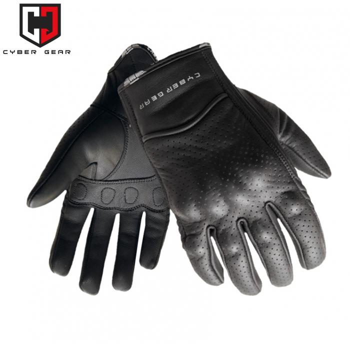 Kožené moto rukavice Cyber Gear Midi, černé, vel. XL